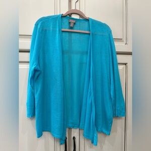 Chicos Blue‎ Open Cardigan